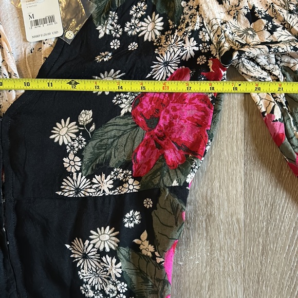 Free People EUC Size M Mikayla Twilight Combo Blouse - Picture 11 of 13